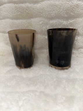 Bisou Bisou Handcrafted Decorative Tumblers Cups Set of 2 Organic Modern